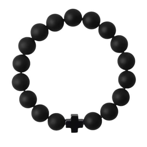 Obsidian Bracelet, with Non Magnetic Hematite, Unisex & different size for choice & different styles for choice, Length:Approx 6-8 Inch, Sold By PC