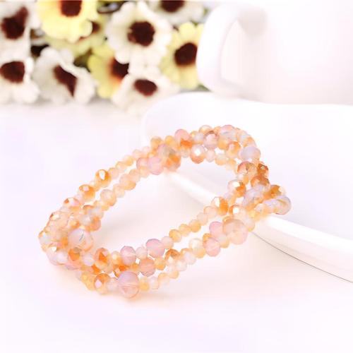 Glass Beads Bracelet Set, plated, three pieces & fashion jewelry & for woman, Length:Approx 7.9 Inch, Sold By PC