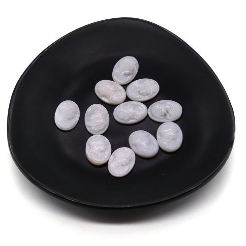 Shell Cabochons, Freshwater Shell, Carved, DIY, white, 14x18mm, Sold By PC