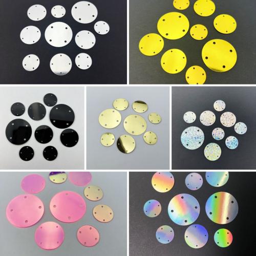 Plastic Sequin, PVC Plastic, Flat Round, DIY & different size for choice, more colors for choice, 50G/Bag, Sold By Bag