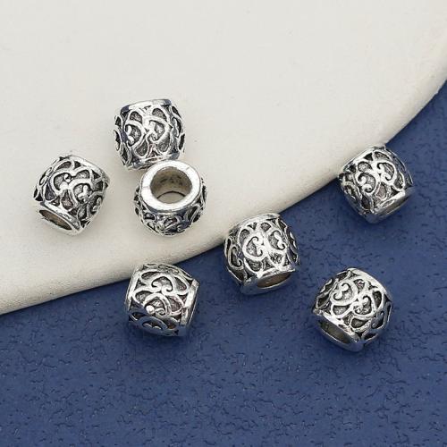 Zink Legierung Perlen Schmuck, Zinklegierung, antik silberfarben plattiert, DIY, frei von Nickel, Blei & Kadmium, 9x8mm, Bohrung:ca. 4.5mm, ca. 100PCs/Tasche, verkauft von Tasche