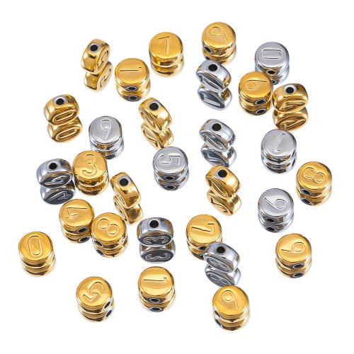 Stainless Steel Beads, 304 Stainless Steel, Flat Round, Vacuum Ion Plating, DIY, more colors for choice, 7mm, Hole:Approx 1.5mm, Approx 100PCs/Bag, Sold By Bag