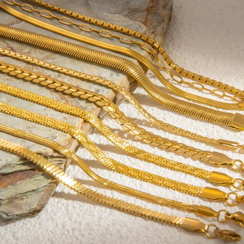 Stainless Steel Jewelry Bracelet, 304 Stainless Steel, gold color plated, fashion jewelry & different designs for choice, golden, Sold By PC