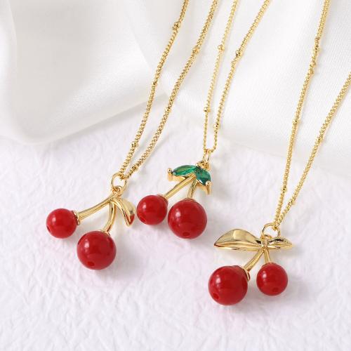 Brass Necklace, with Plastic, with 5cm extender chain, gold color plated, fashion jewelry & different designs for choice, more colors for choice, nickel, lead & cadmium free, Length:45 cm, Sold By PC