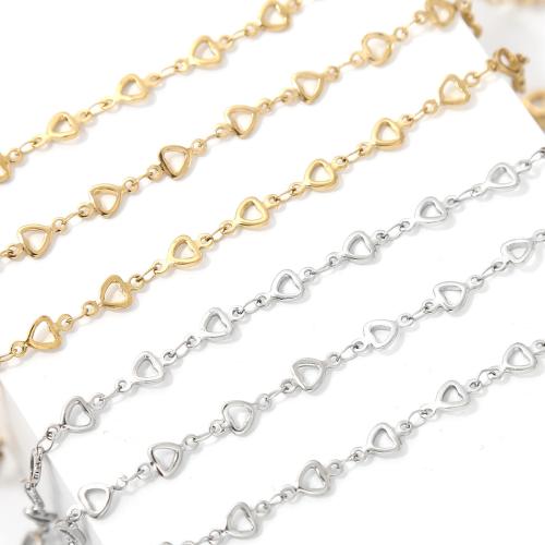 Stainless Steel Jewelry Chain, 304 Stainless Steel, plated, DIY & hollow, more colors for choice, 1m/Bag, Sold By Bag