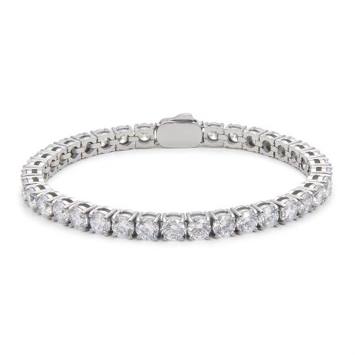 Stainless Steel Jewelry Bracelet, 304 Stainless Steel, different length for choice & Unisex & micro pave cubic zirconia, more colors for choice, wide:5mm, Sold By PC