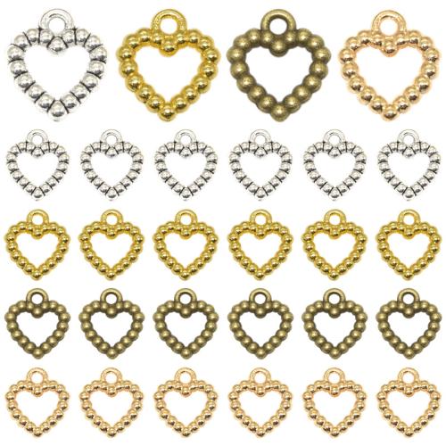 Tibetan Style Heart Pendants, plated, DIY, more colors for choice, 14x12mm, 100PCs/Bag, Sold By Bag