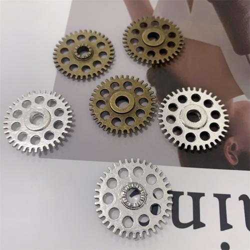 Tibetan Style Pendants, Gear Wheel, plated, DIY, more colors for choice, 26x26mm, 100PCs/Bag, Sold By Bag