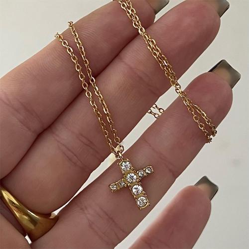 Stainless Steel Jewelry Necklace, 304 Stainless Steel, Vacuum Ion Plating, for woman, Length:41-50 cm, Sold By PC