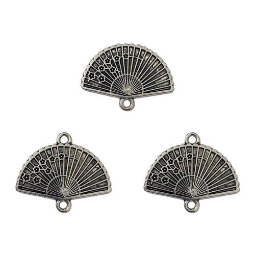 Tibetan Style Pendants, Fan, plated, DIY & double-hole, more colors for choice, 100PCs/Bag, Sold By Bag