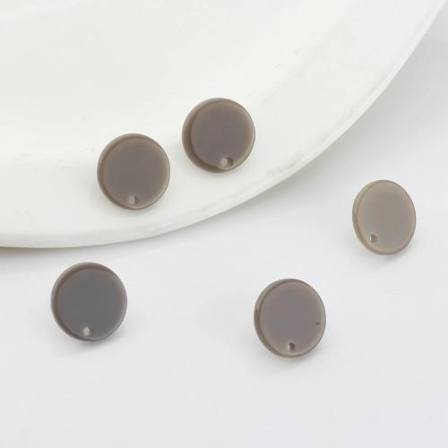 Resin Earring Stud Component, Flat Round, DIY, 16mm, Approx 100PCs/Bag, Sold By Bag