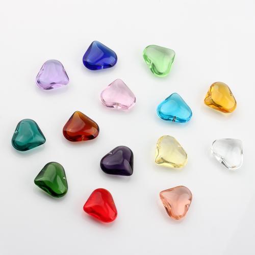 Fashion Glass Beads, Heart, DIY, more colors for choice, 21x19mm, Approx 100PCs/Bag, Sold By Bag