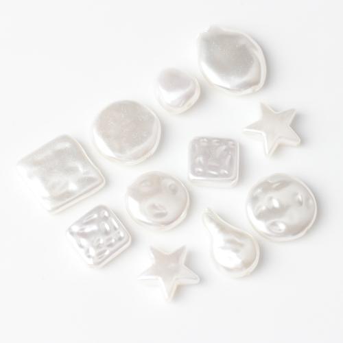 Acrylic Jewelry Beads, Different Shape for Choice & DIY, white, Approx 100PCs/Bag, Sold By Bag