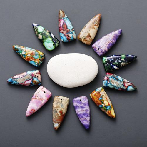 Gemstone Pendants Jewelry, Natural Stone, Conical, DIY & different materials for choice, more colors for choice, nickel, lead & cadmium free, 3.50x16mm, Sold By PC