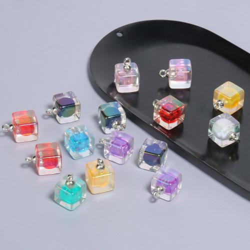 Acrylic Pendants, Square, DIY, more colors for choice, 18x20mm, 10PCs/Bag, Sold By Bag