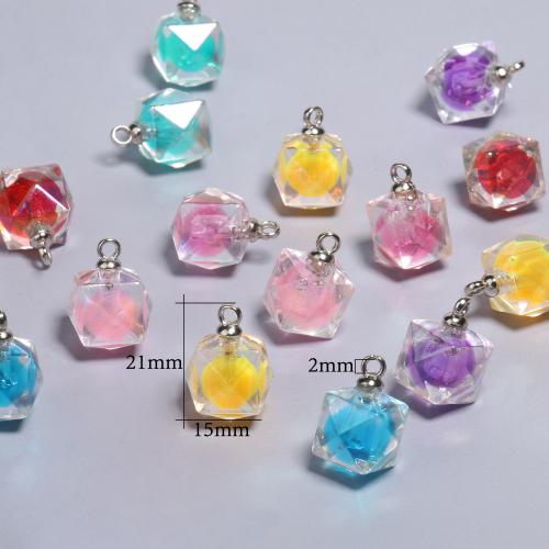 Acrylic Pendants, DIY, more colors for choice, 21x15mm, 10PCs/Bag, Sold By Bag