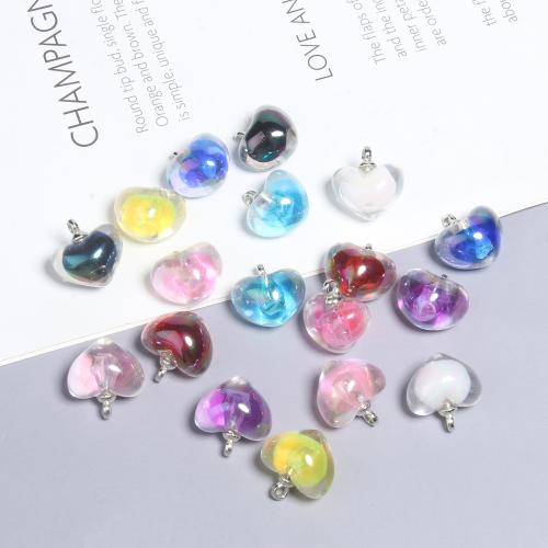 Acrylic Pendants, Heart, DIY, more colors for choice, 19x18mm, 10PCs/Bag, Sold By Bag