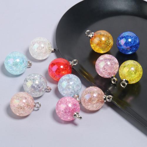 Acrylic Pendants, Round, DIY, more colors for choice, 20.50x15mm, 10PCs/Bag, Sold By Bag