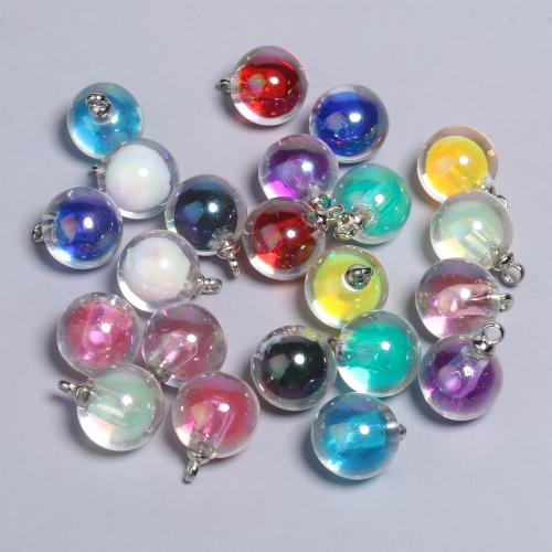 Acrylic Pendants, Round, DIY, more colors for choice, 21x16mm, 10PCs/Bag, Sold By Bag