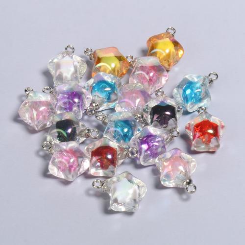 Acrylic Pendants, Star, DIY, more colors for choice, 21x17mm, 10PCs/Bag, Sold By Bag