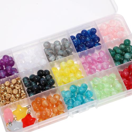 Perles bijoux en résine, DIY, couleurs mélangées, Vendu par boîte