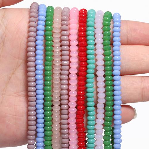 Perles bijoux en résine, DIY, plus de couleurs à choisir, 4.50x3mm, Environ 137PC/brin, Vendu par brin