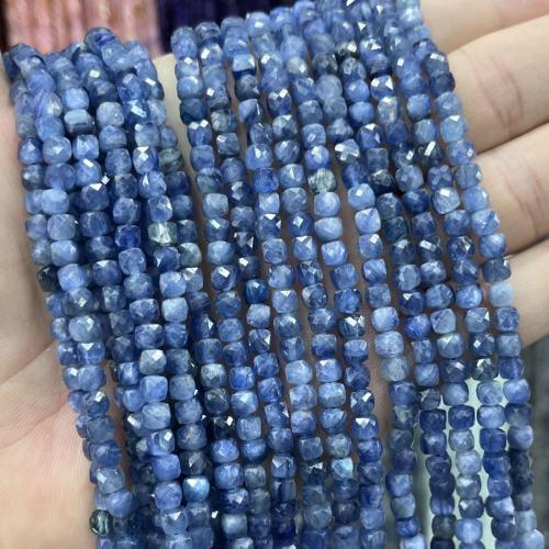 Natural Quartz Jewelry Beads, Kyanite, DIY, blue, 4mm, Sold Per Approx 38 cm Strand