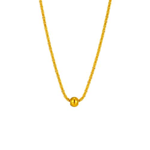 Titanium Steel Necklace, 18K gold plated, fashion jewelry & for woman, Sold By PC