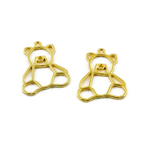 Tibetan Style Animal Pendants, Bear, plated, DIY, 22x27x2mm, 100PCs/Bag, Sold By Bag