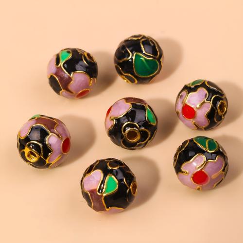 Brass Spacer Beads, Round, plated, DIY & different size for choice & enamel, more colors for choice, Sold By PC