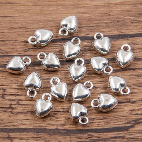 Tibetan Style Heart Pendants, silver color plated, DIY & different size for choice, nickel, lead & cadmium free, Approx 100PCs/Bag, Sold By Bag