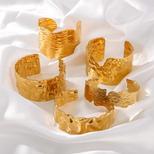 Brazalete del acero inoxidable, acero inoxidable 304, chapado en color dorado, diferentes estilos para la opción & para mujer, más colores para la opción, Vendido por UD