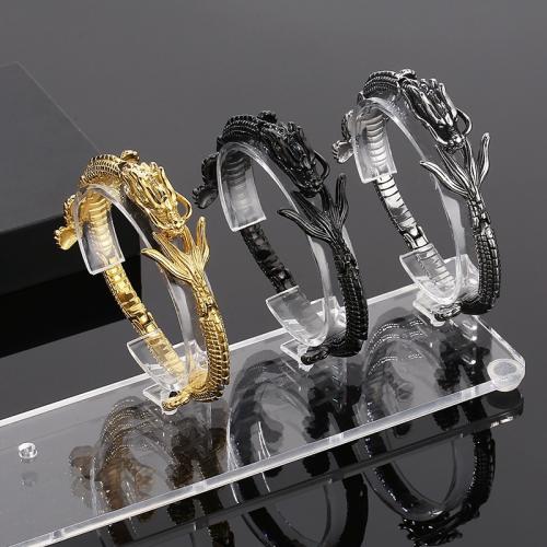 Titanium Steel Bracelet & Bangle, Dragon, plated, for man, more colors for choice, Sold By PC