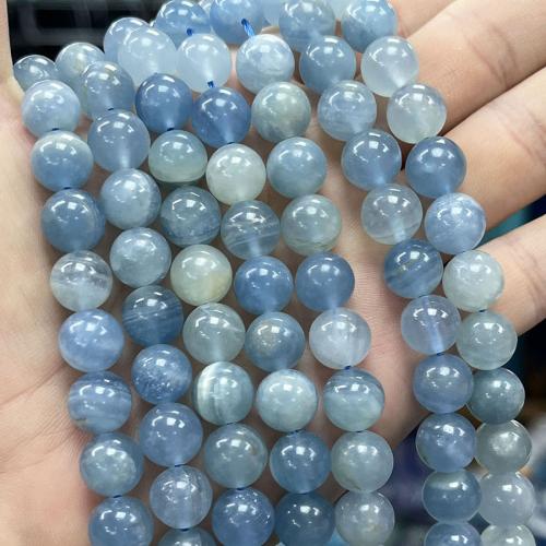 Gemstone Jewelry Beads, Calcite, Round, DIY & different size for choice, blue, Sold By Strand