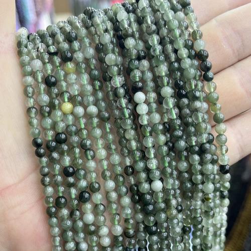 Natural Quartz Jewelry Beads, Rutilated Quartz, Round, DIY, mixed colors, about:4-4.8mm, Sold Per Approx 38 cm Strand