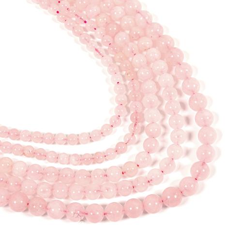 Perles Quartz Rose naturel, Rond, DIY & normes différentes pour le choix, rose, Vendu par brin