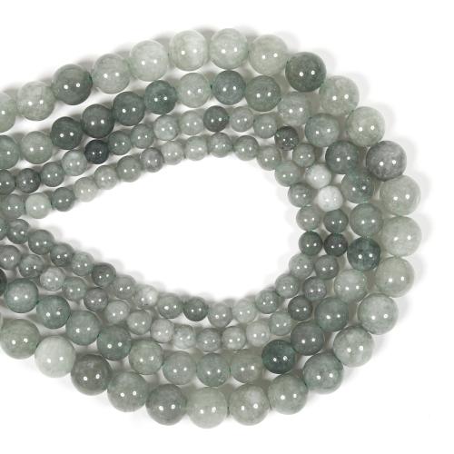 Perles en jade, Jade de Birmanie, Rond, DIY & normes différentes pour le choix, couleurs mélangées, Vendu par brin