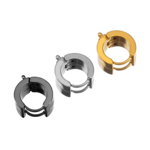 Stainless Steel Hoop Earring Component, 304 Stainless Steel, plated, DIY, more colors for choice, 10PCs/Bag, Sold By Bag