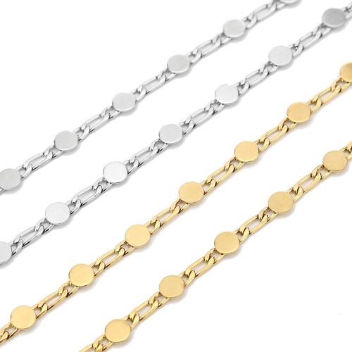 Stainless Steel Jewelry Chain, 304 Stainless Steel, plated, DIY & hollow, more colors for choice, 1m/Bag, Sold By Bag