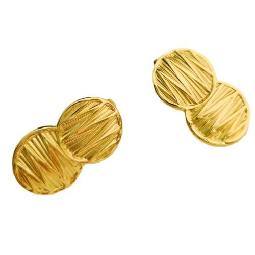 Stainless Steel Stud Earrings, 304 Stainless Steel, 18K gold plated, fashion jewelry & for woman, Sold By Pair