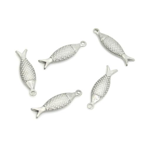 Stainless Steel Pendants, 304 Stainless Steel, Fish, Vacuum Ion Plating, DIY, Sold By PC