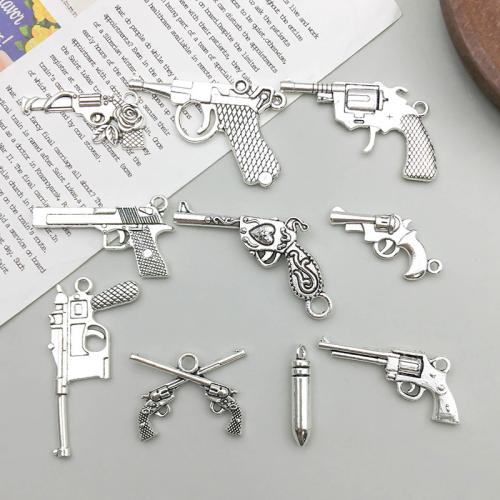 Pendentifs de pistolet en alliage zinc, alliage de zinc, Placage, DIY & styles différents pour le choix, plus de couleurs à choisir, 100PC/sac, Vendu par sac