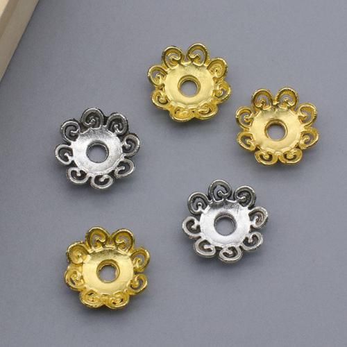 Tibetan Style Bead Cap, plated, DIY, more colors for choice, 12x12mm, 100PCs/Bag, Sold By Bag