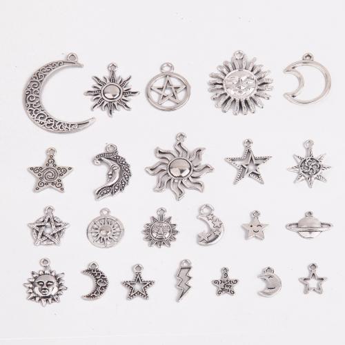 Tibetan Style Pendants, plated, DIY, 23PCs/Bag, Sold By Bag