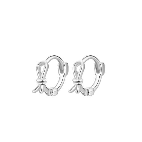 925 Sterling Silver Lever Back Earring, Bowknot, fashion jewelry & for woman, silver color, 6mm, Sold By Pair