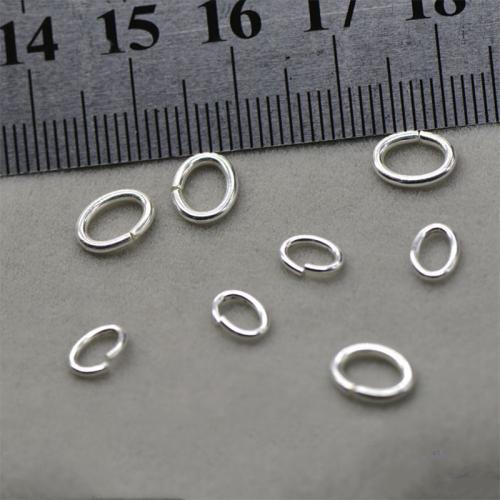 925 Sterling Silver Open Jump Ring, Oval, DIY & different size for choice, Sold By PC