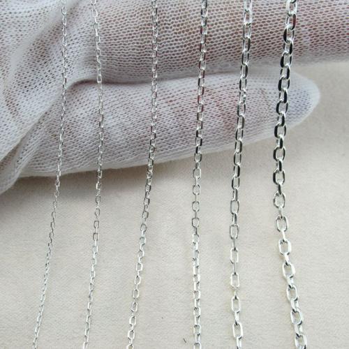 925 Sterling Silver Chains, cross chain & DIY & different size for choice, Length:10 cm, Sold By PC