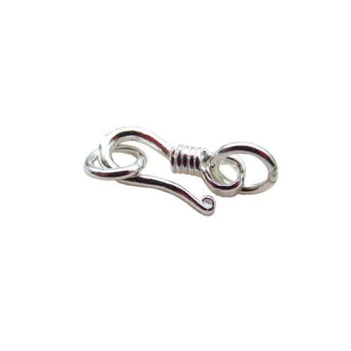 925 Sterling Silver Clasp, DIY & different styles for choice, silver color, 10mm, Sold By PC