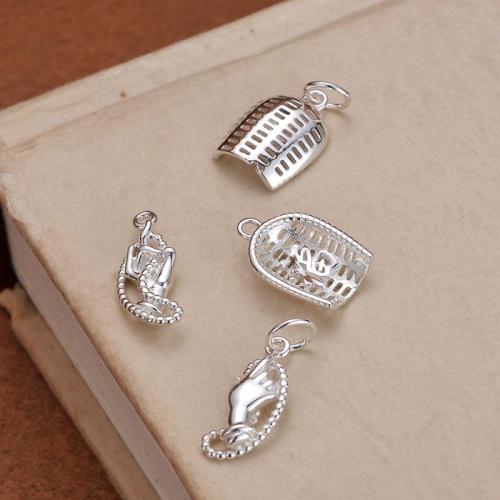 925 Sterling Silver Pendant, DIY & different styles for choice, silver color, Sold By PC