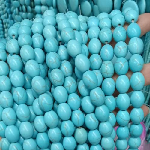 Turquoise Beads, Oval, DIY, blue, 10x12mm, 500G/Bag, Sold By Bag